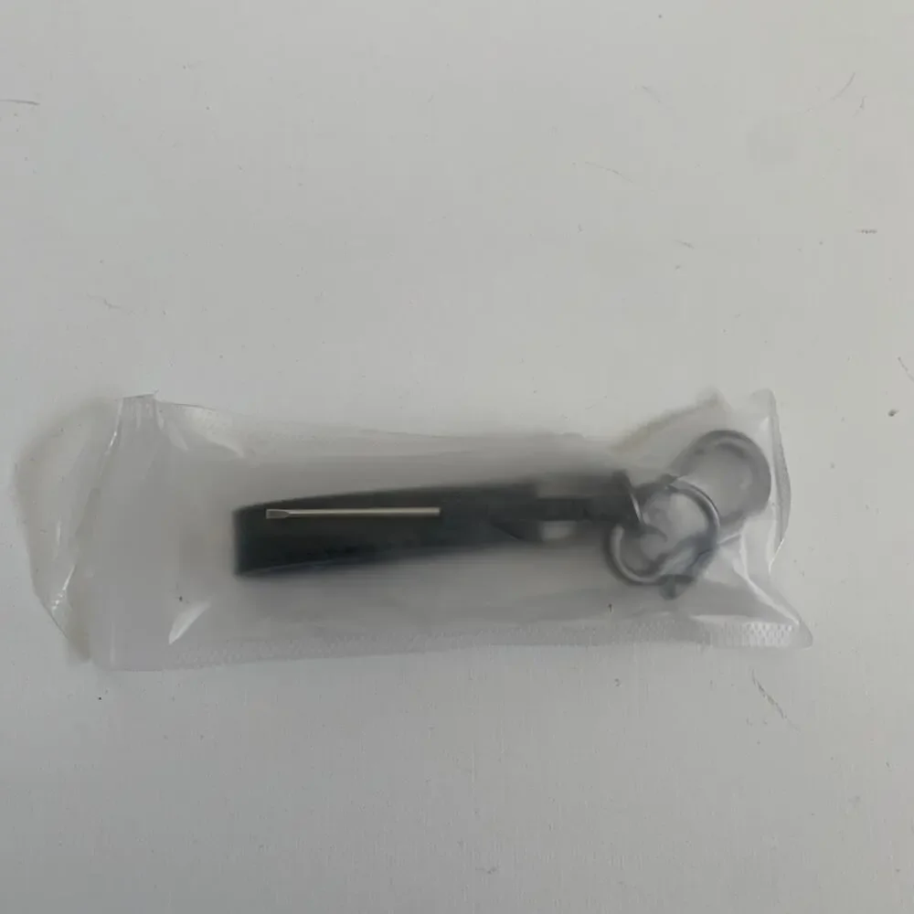 Mercedes Benz Genuine Leather Black Chrome Car Keychain Brand New